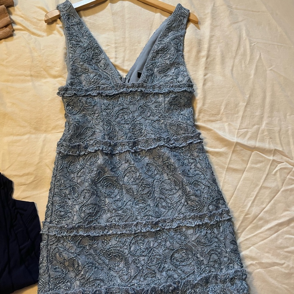 NBD Revolve Embroidered Blue Party Dress 0